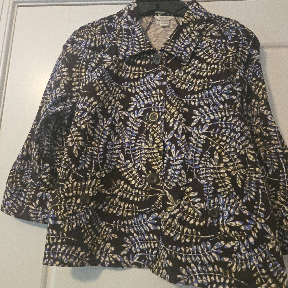 3/4 sleeve print jacket